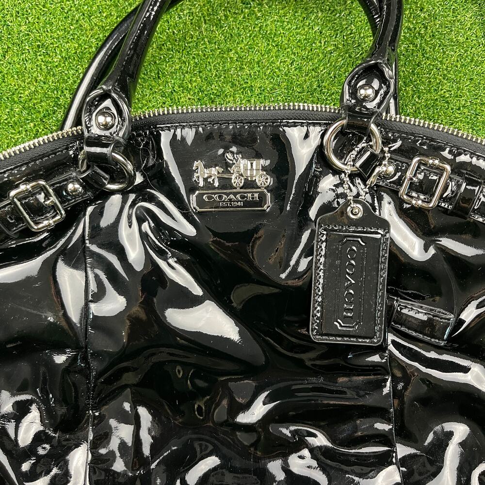 Coach Madison Lindsey Satchel Leather Shoulder Bag #18641 Convertible Handles - Picture 2 of 6
